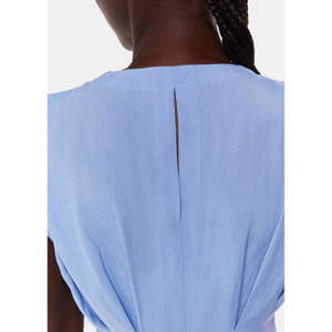 Whistles Blue Panel Linen Blend Dress